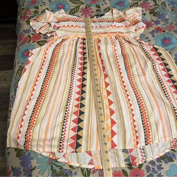 Sonoma women’s plus 1X Geometric Patterned top loose cotton blend summer - Picture 10 of 11